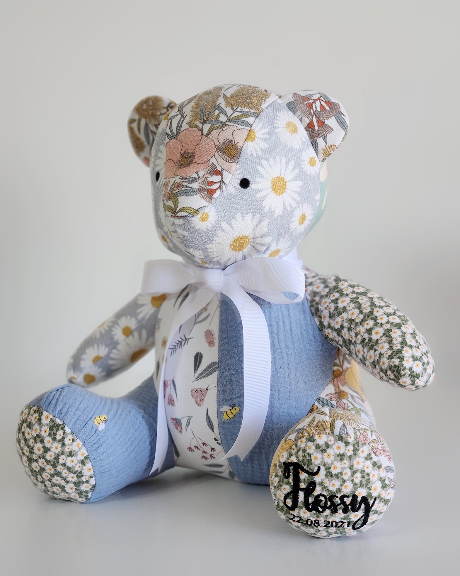 Melody Bear- Baby Clothes Keepsake