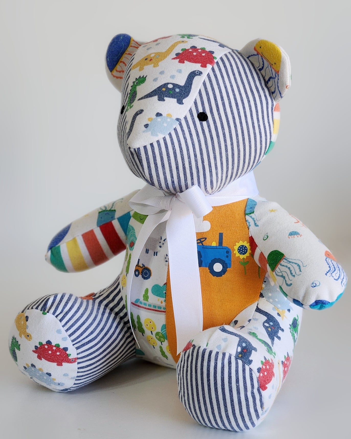 Baby Boy Melody Bear- Baby Clothes Keepsake