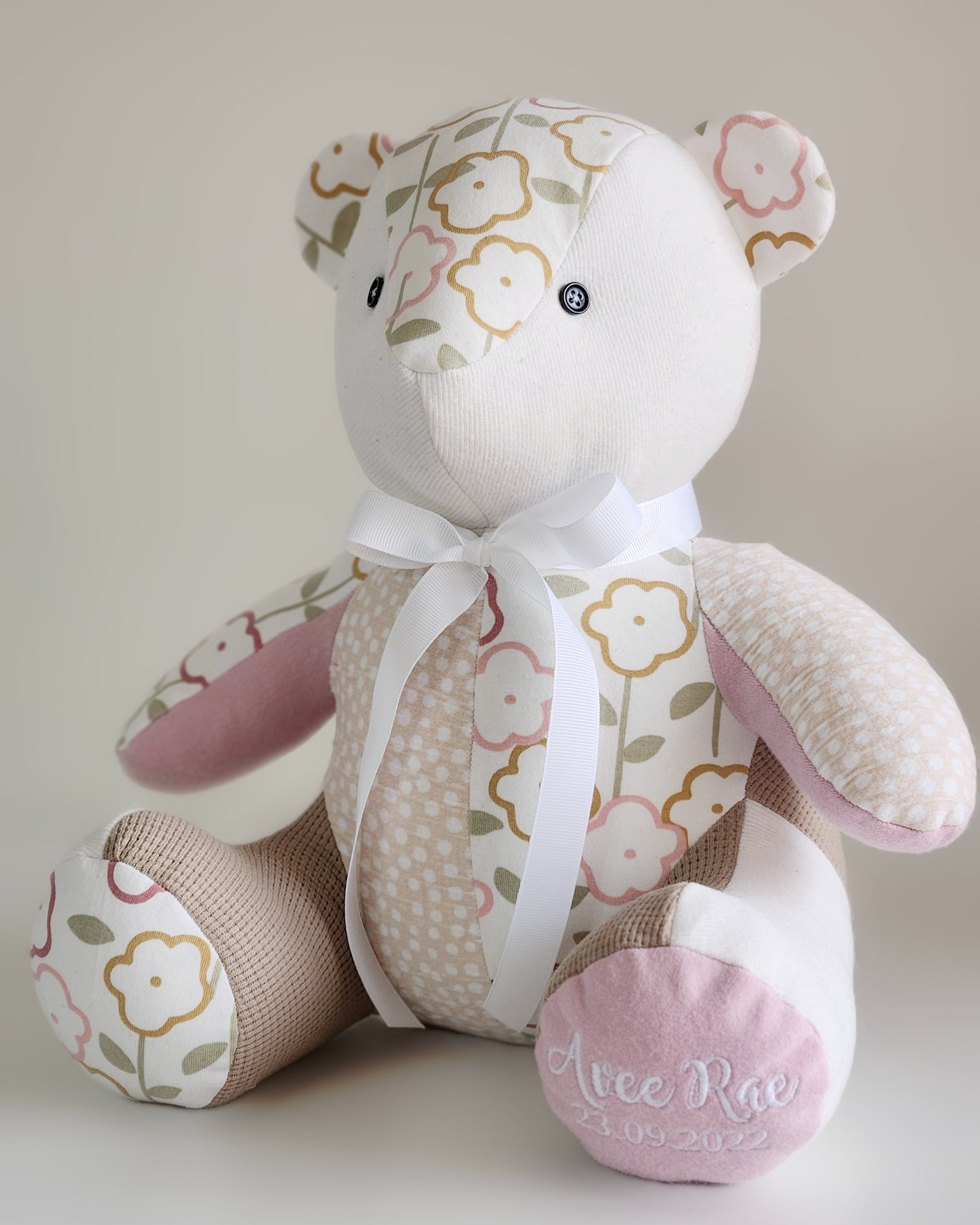 Melody Bear- Baby Clothes Keepsake