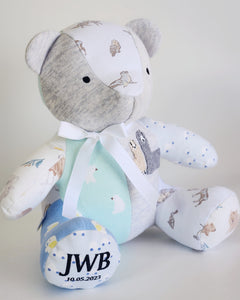 Melody Bear- Baby Clothes Keepsake