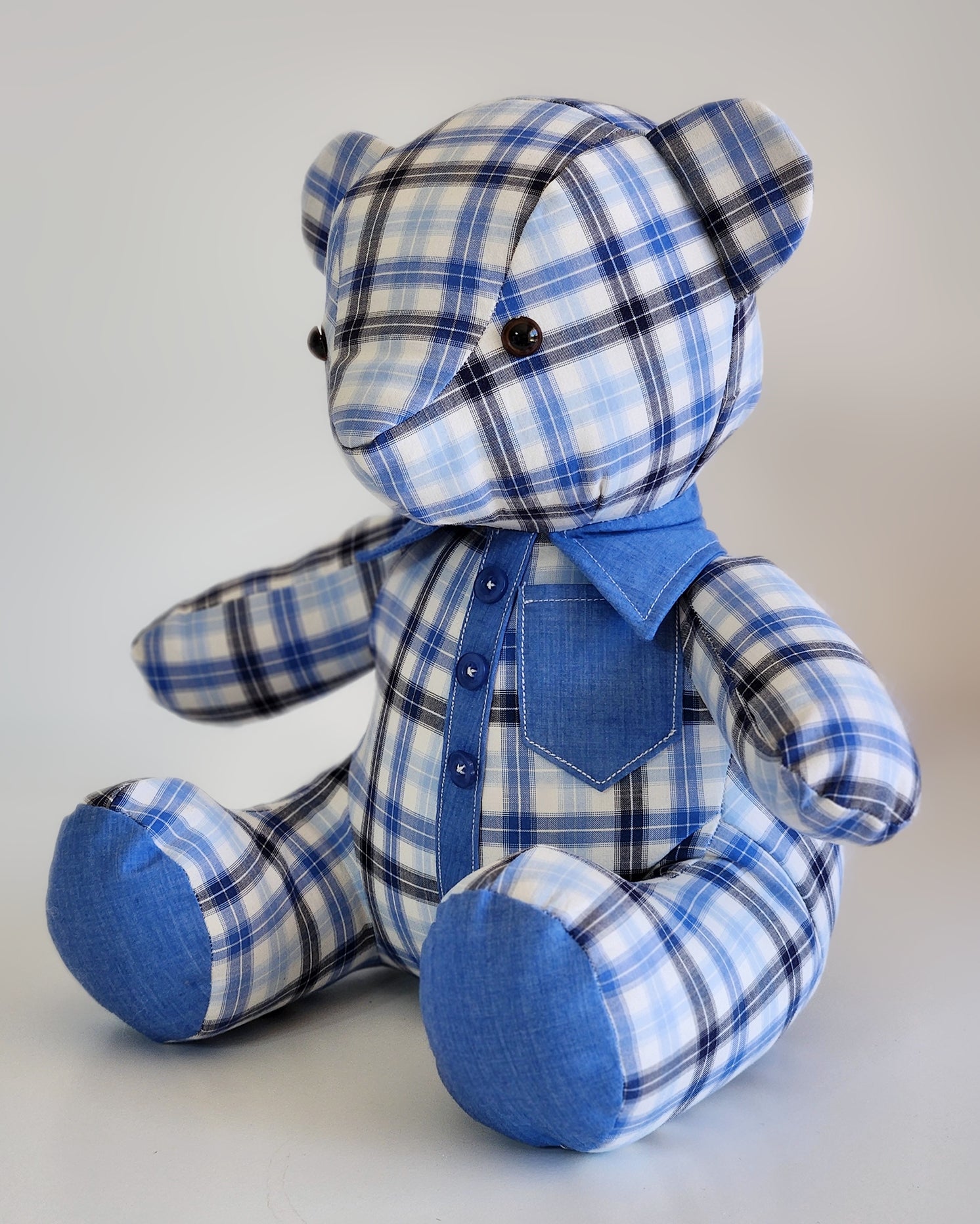 Melody Bear- Collar, Pocket & Buttons