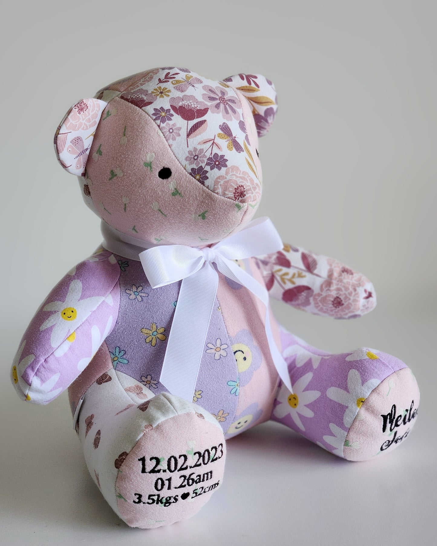 Melody Bear- Baby Clothes Keepsake
