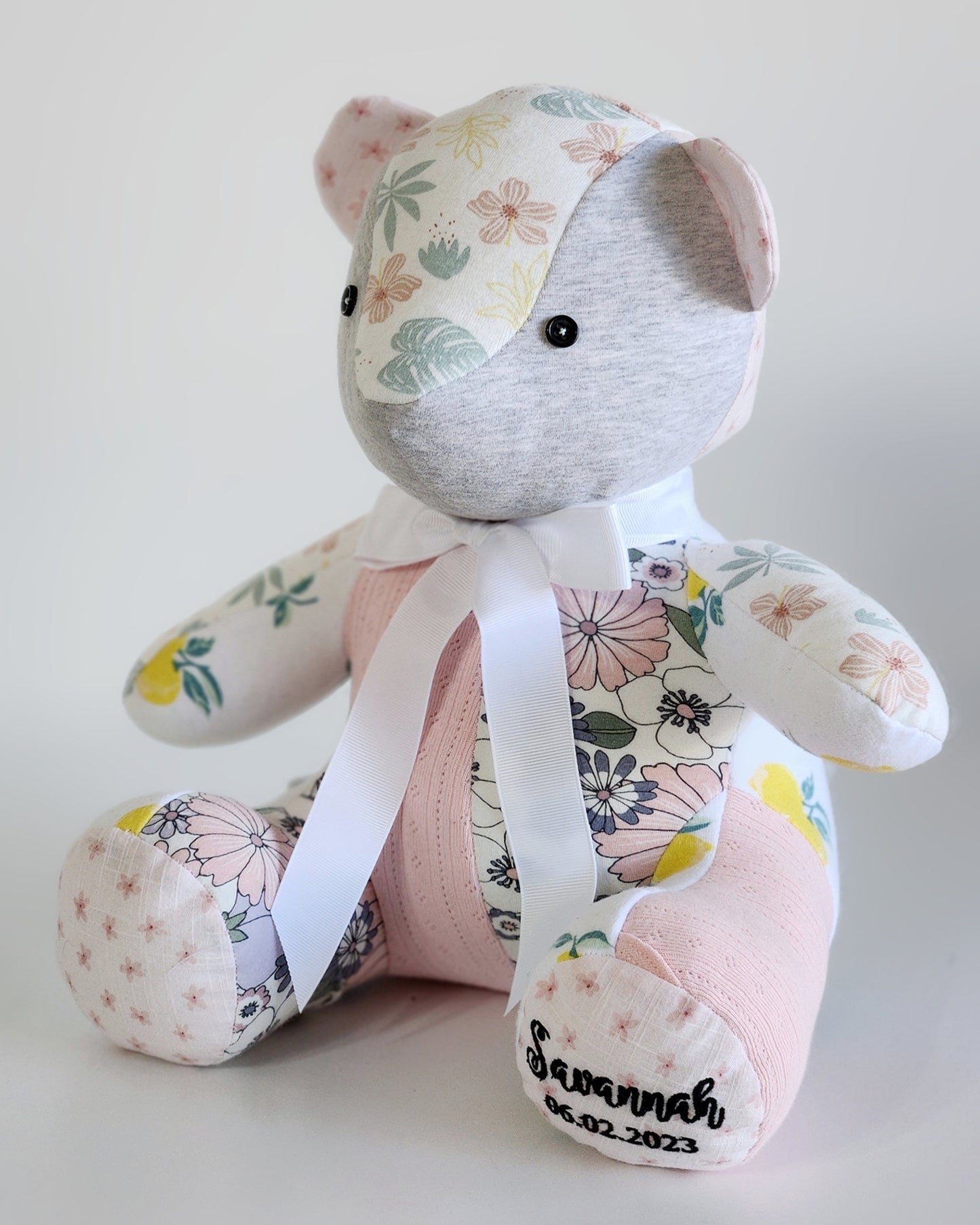 Baby Girl Melody Bear- Baby Clothes Keepsake