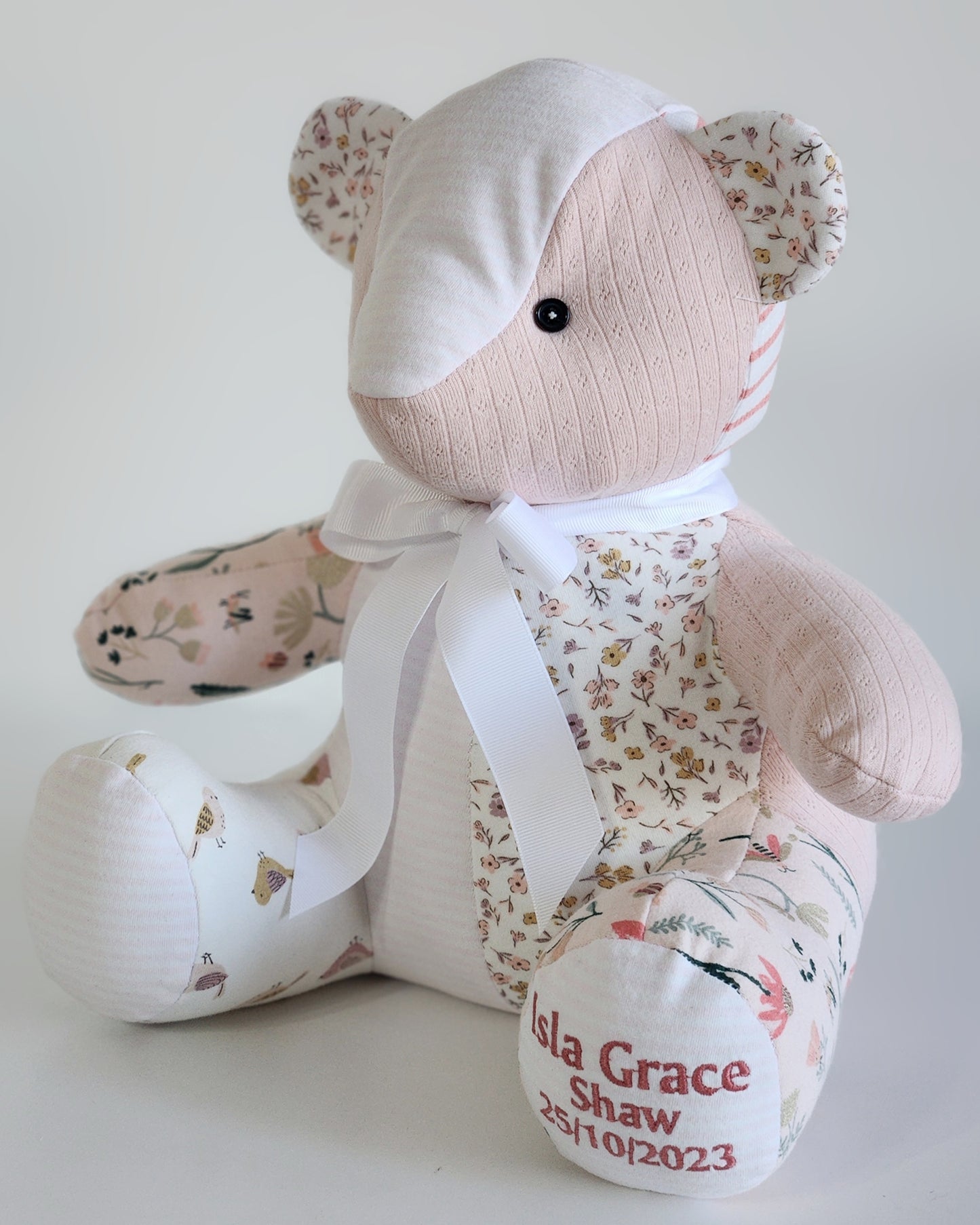 Baby Girl Melody Bear- Baby Clothes Keepsake