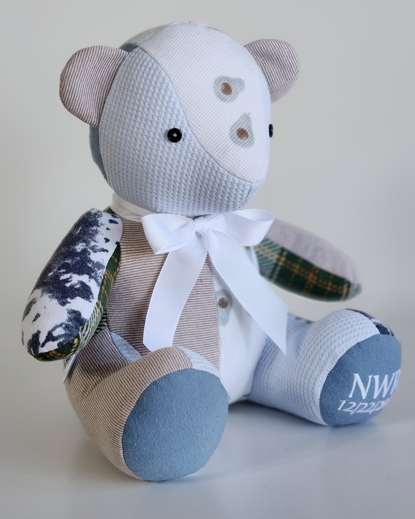 Baby Boy Melody Bear- Baby Clothes Keepsake