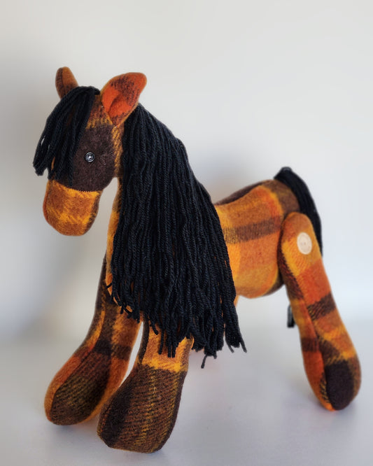 Vintage Wool Horse- Buck