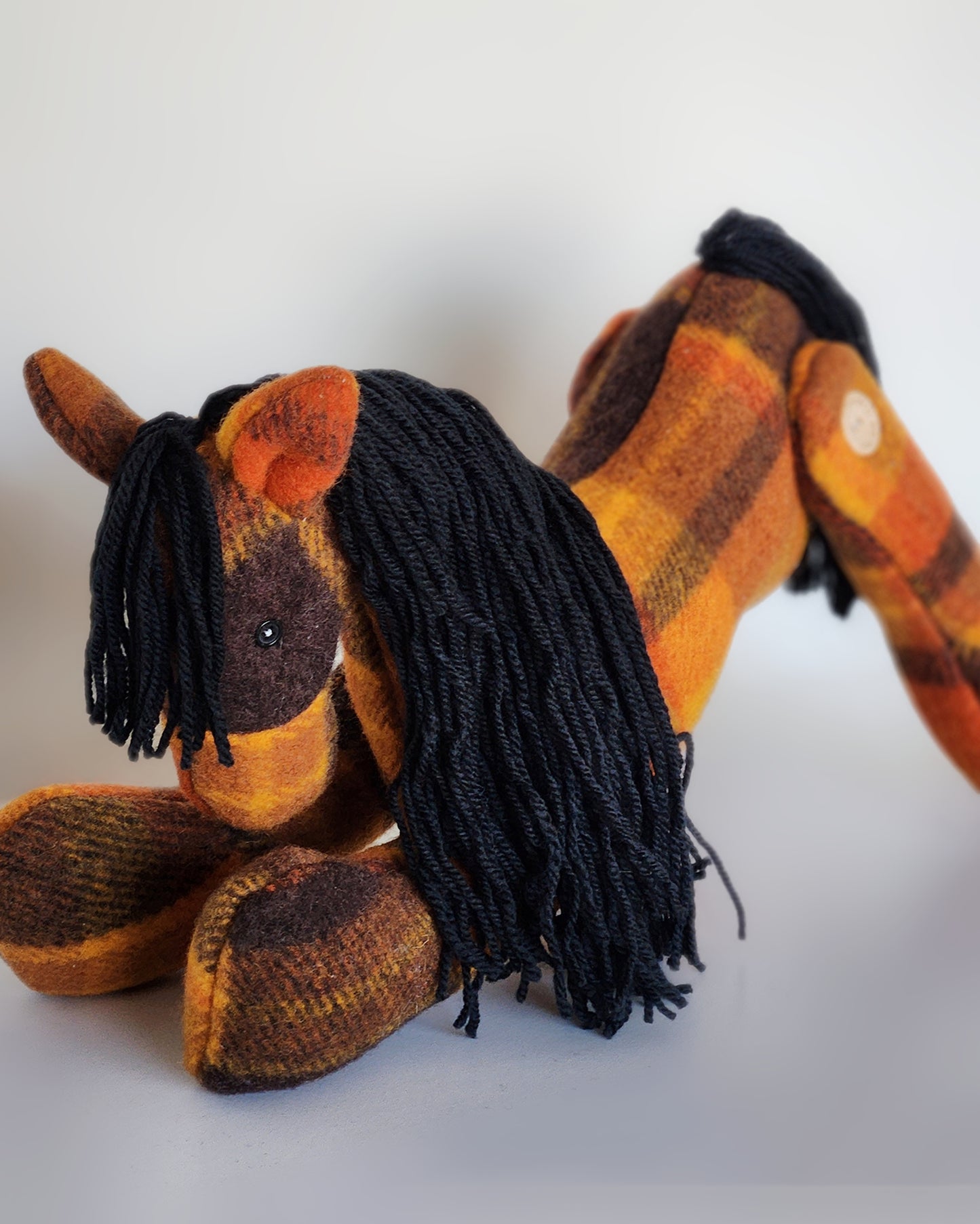 Vintage Wool Horse- Buck