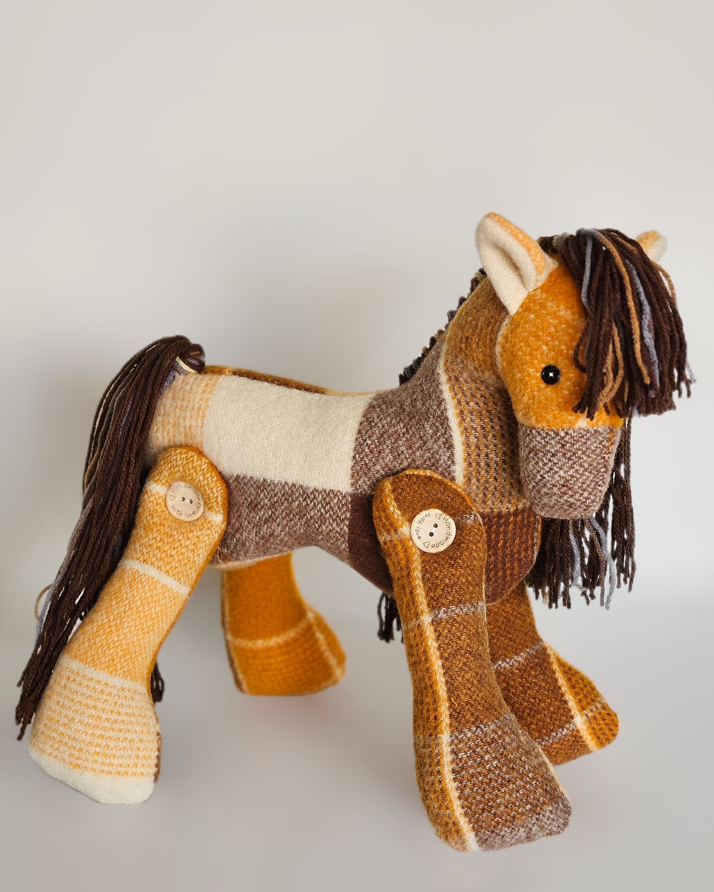 Vintage Wool Horse- Duke