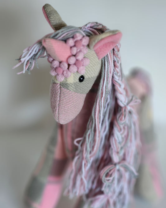 Vintage Wool Unicorn- Milky Way