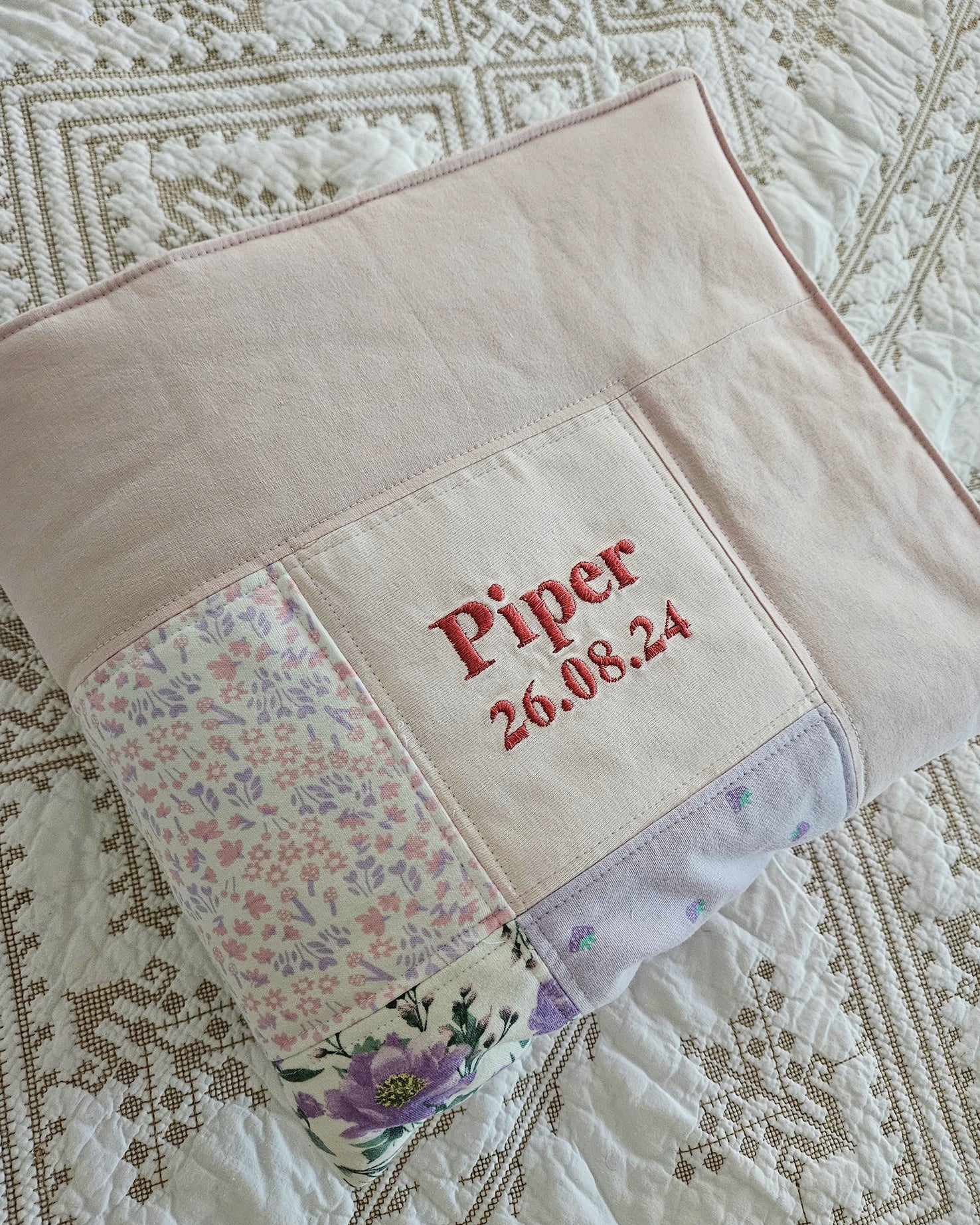 Handmade Memory Cot Quilt-Border