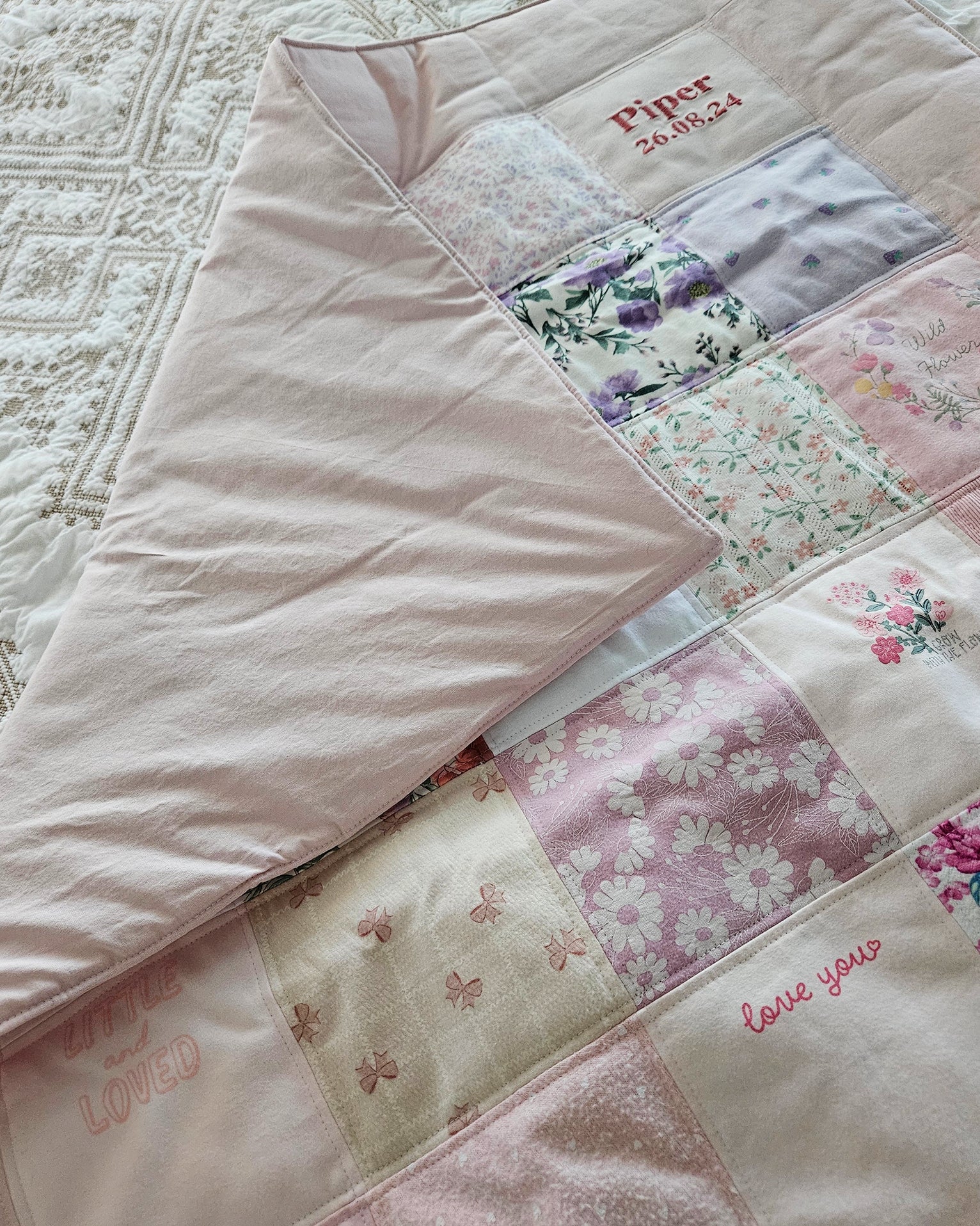Handmade Memory Cot Quilt-Border